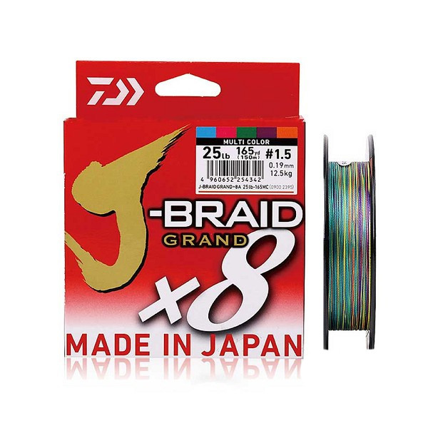 daiwa j braid grand x8 0 20mm 150m multicolor tlk horgás