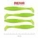 Reiva - Zander Power Shad 10cm Fluo Zöld Flitter I. 4db/cs