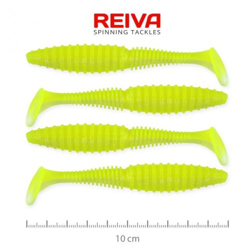 Reiva - Zander Power Shad 10cm Fluo Zöld 4db/cs