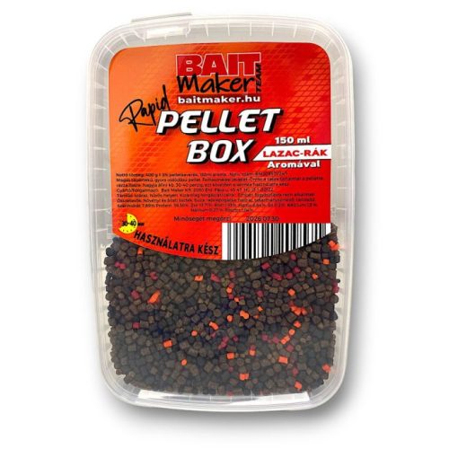 Bait Maker - Rapid Pellet Box Lazac Rák aromával 400g+150ml