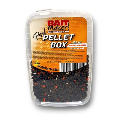 Bait Maker - Rapid Pellet Box Eper-Mangó aromával 400g+150ml