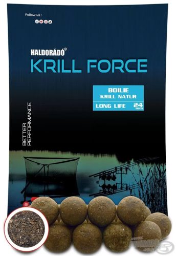 Haldorádó - KRILL FORCE Boilie Long Life 24 mm - Krill Natur 700g