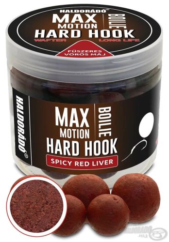 Haldorádó - MAX MOTION Boilie Hard Hook Wafter 16, 20 mm - Fűszeres Vörös Máj 100g