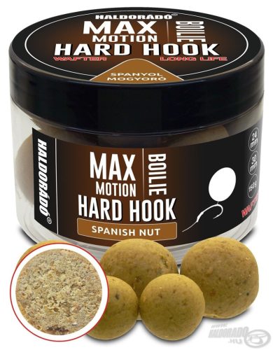 Haldorádó - MAX MOTION Boilie Hard Hook Wafter 24, 30 mm - Spanyol Mogyoró 150g