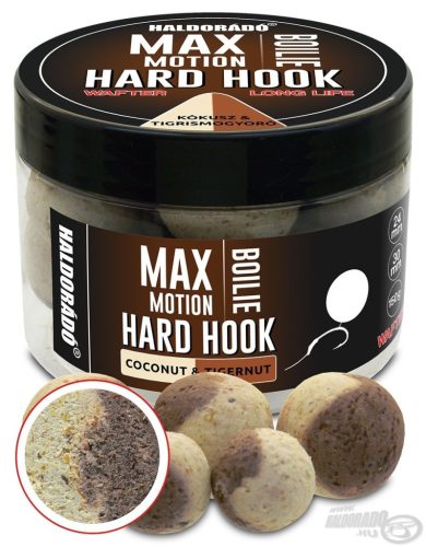 Haldorádó - MAX MOTION Boilie Hard Hook Wafter 24, 30 mm - Kókusz&Tigrismogyoró 150g