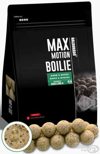 Haldorádó - MAX MOTION Boilie Premium Soluble 24 mm - Juhar & Banán 800g