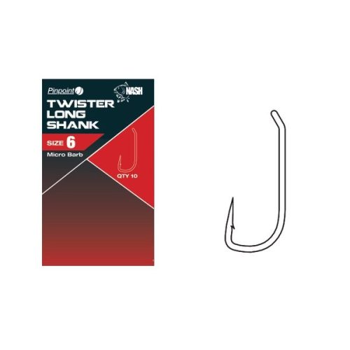 Nash - Twister Long Shank Size 4 Barbless